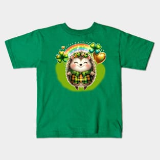 Get this funny St. Patrick's Day Messy Hedgehog T-Shirt for St. Patrick's Day or as an Irish birthday party favor! Wear this lucky Ireland vintage graphic costume for women, ladies, girls and men on St. Paddy's Day Kids T-Shirt